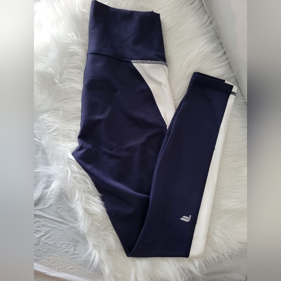 Fabletics PowerHold Navy/White Leggings, Size Small (24) - Picture 2 of 6